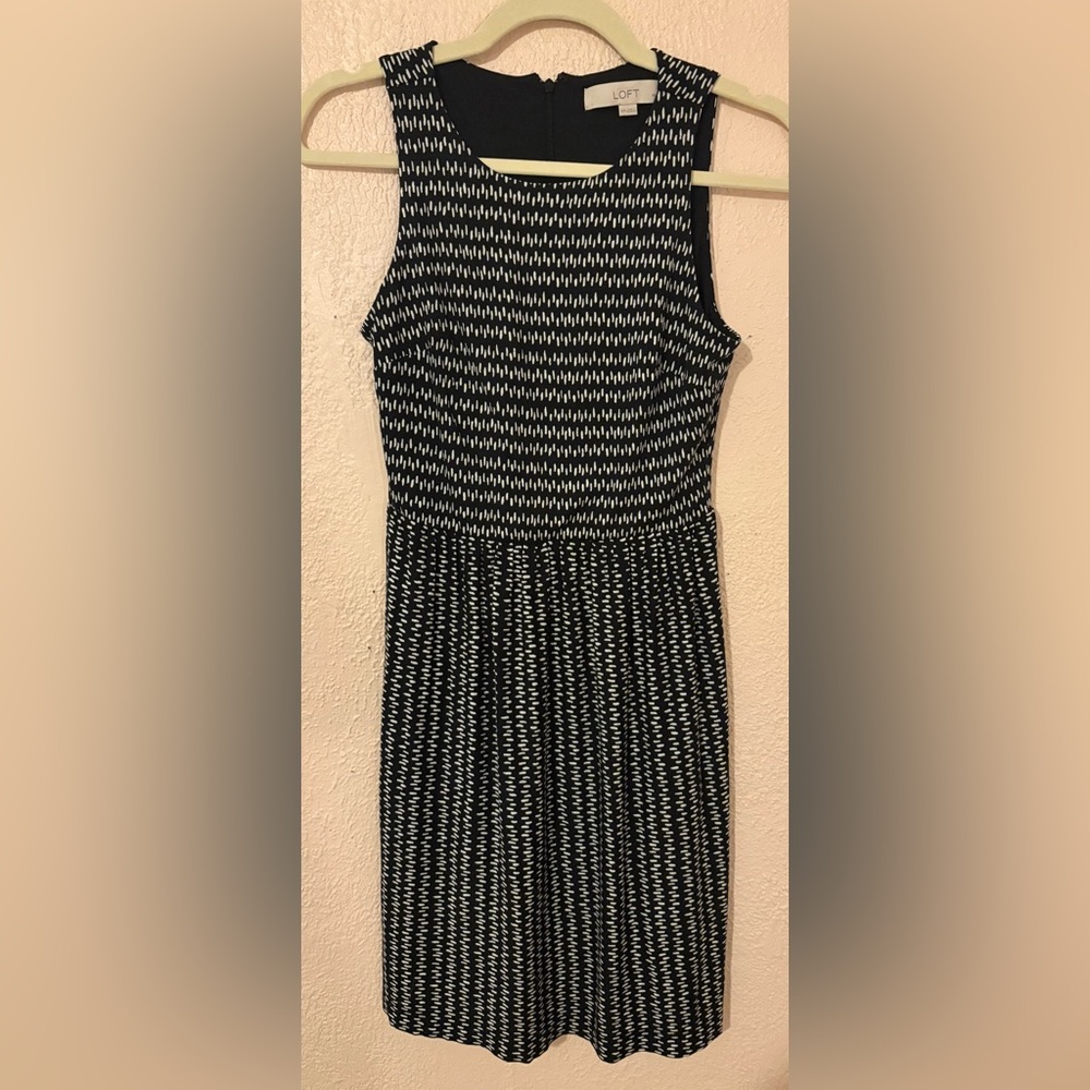 LOFT Black and White Dress